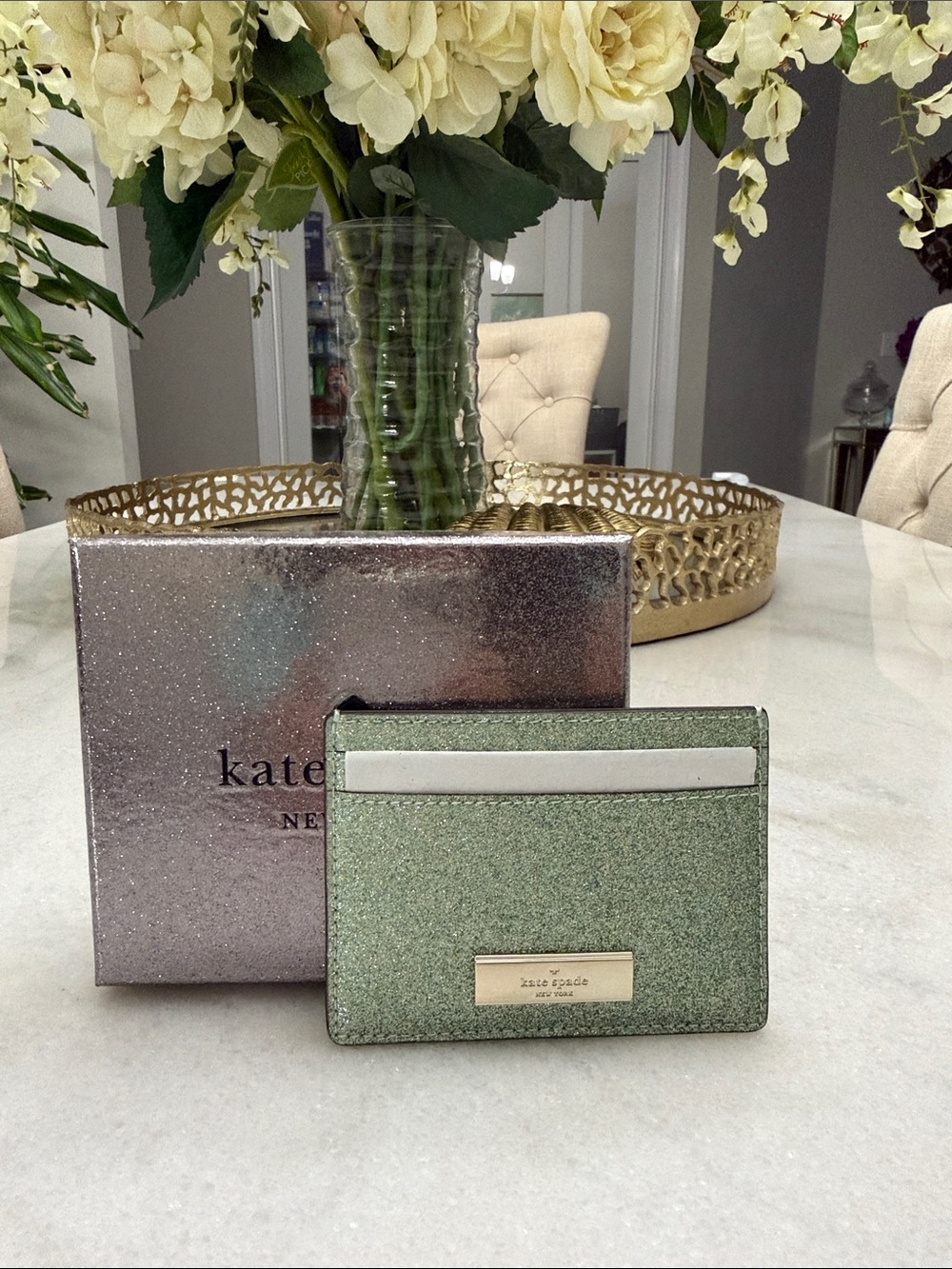 kate spade Shimmering Rose Metallic Gift Box